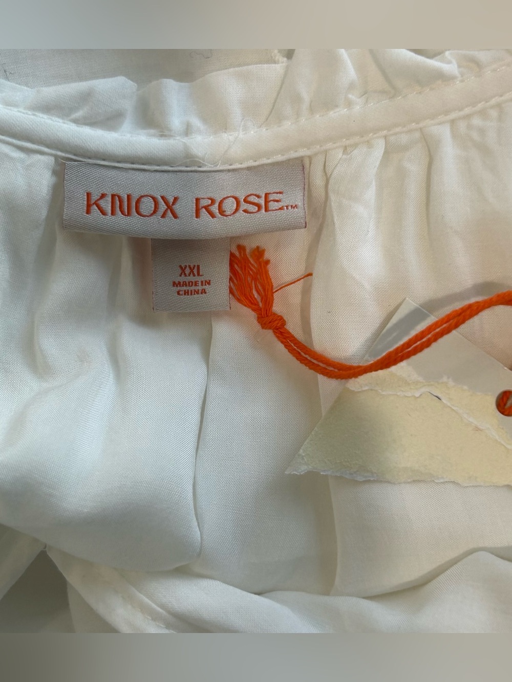 Knox Rose White Eyelet Embroidered Cotton Boho Peasant Dress XXL NWT Cottagecore - Picture 9 of 10